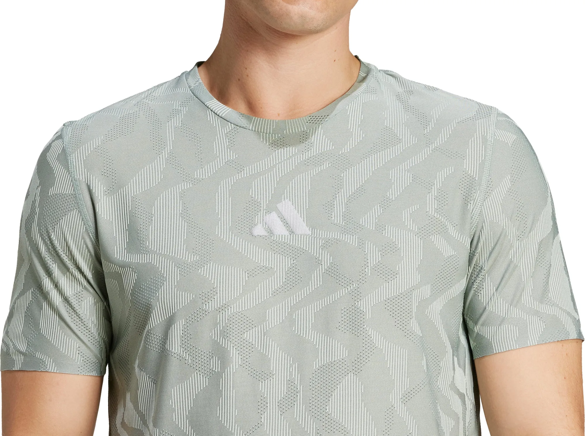 Clothing Adidas  Men adidas Ultimate Engineered ClimaCool  Short Sleeve Mens Running Top - Green