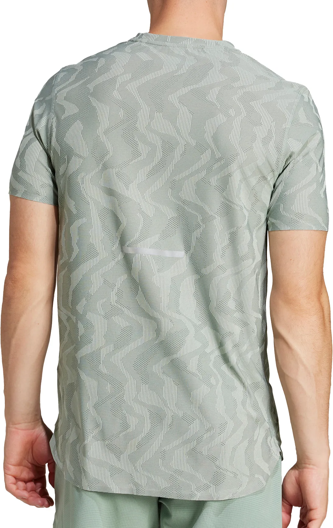 Clothing Adidas  Men adidas Ultimate Engineered ClimaCool  Short Sleeve Mens Running Top - Green