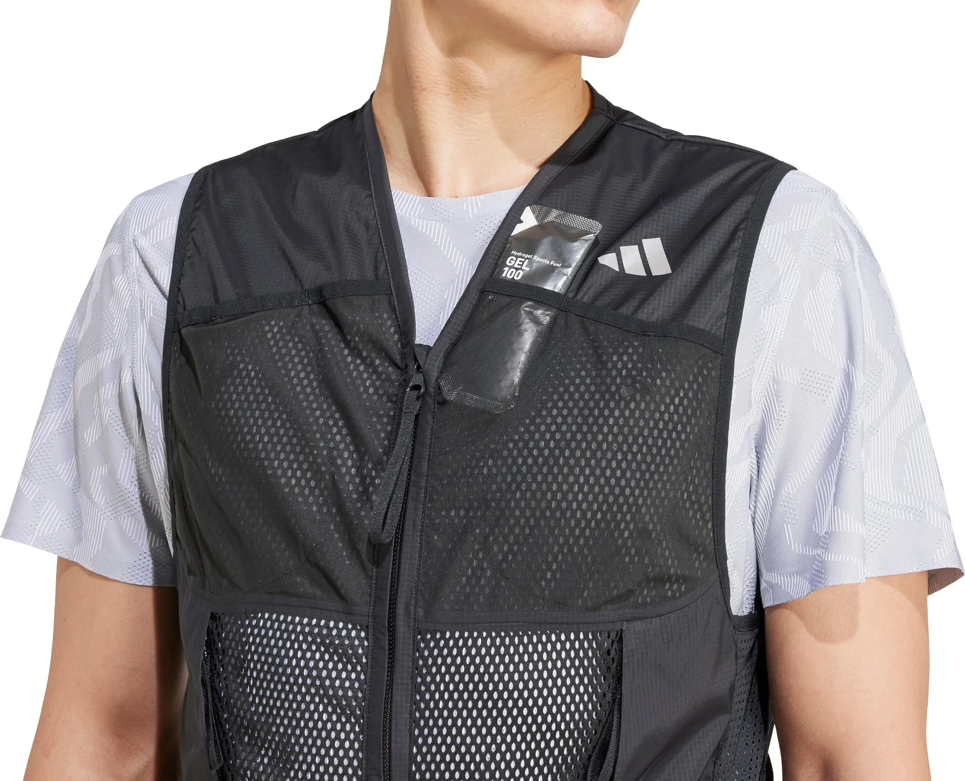 Clothing Adidas  Men adidas Ultimate Pocket Mens Running Gilet - Black