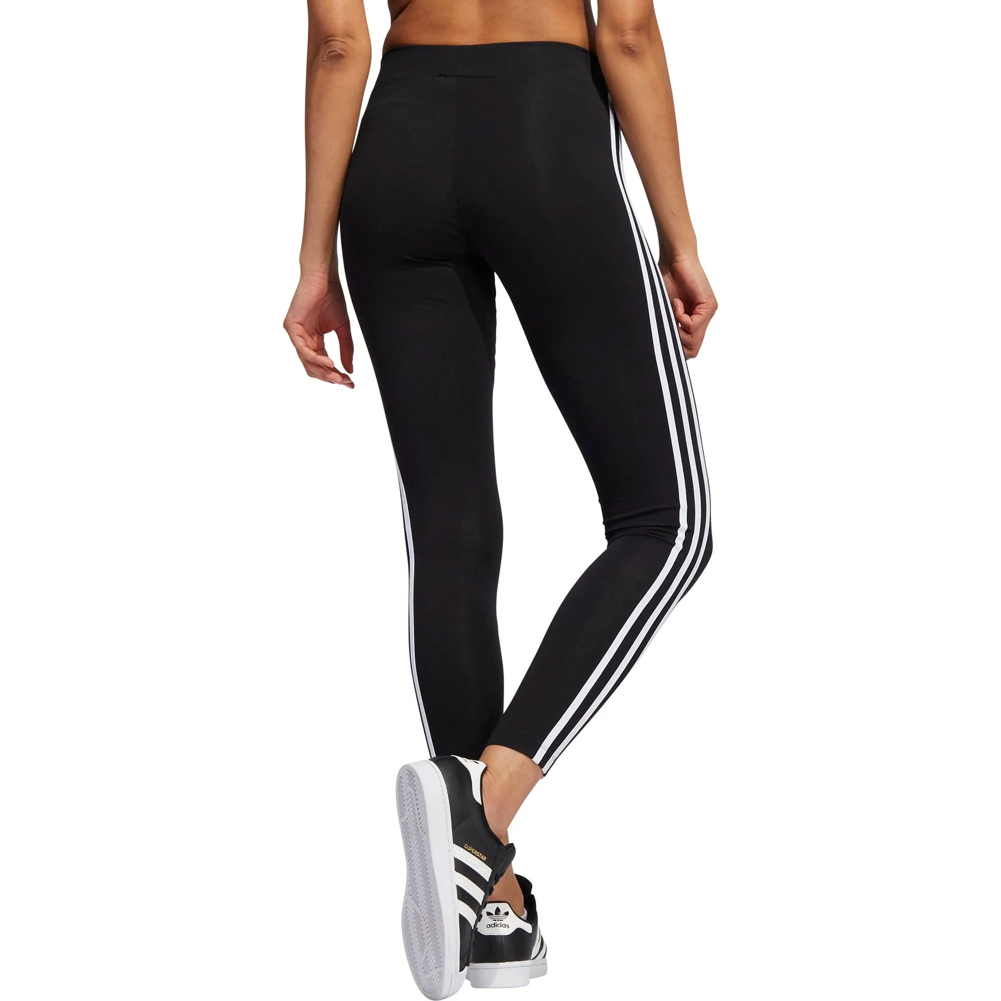 Clothing Adidas  Women adidas Adicolour Classic 3 Stripes Womens Long Training Tights - Black