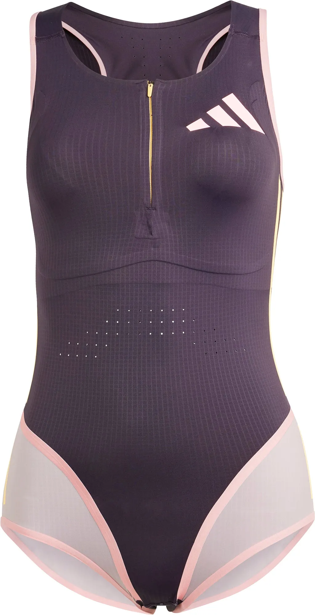 Clothing Adidas  Women adidas Adizero Promo Sleeveless Womens Running Leotard - Purple