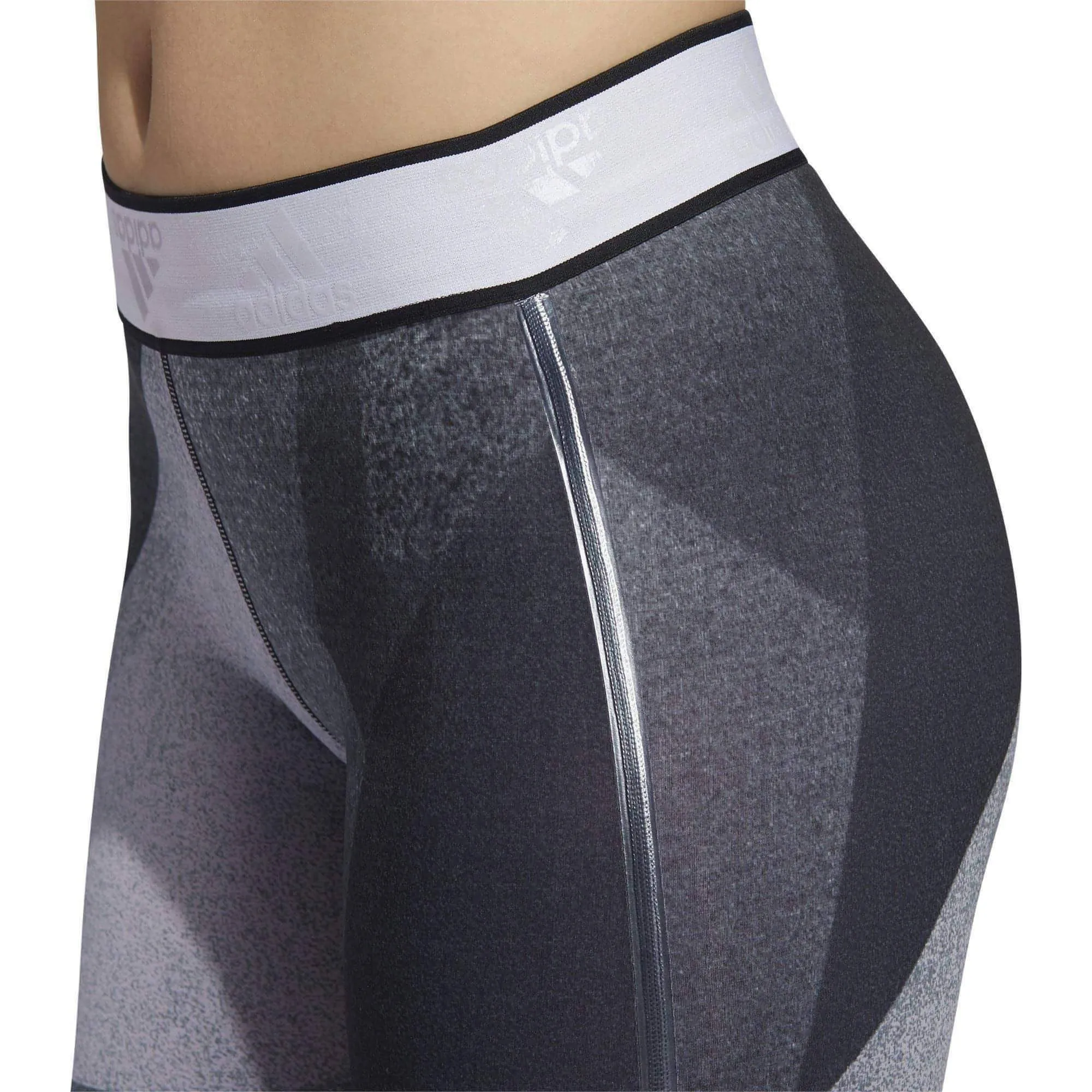 Clothing Adidas  Women adidas AlphaSkin Graphic Womens Long Training Tights - Grey