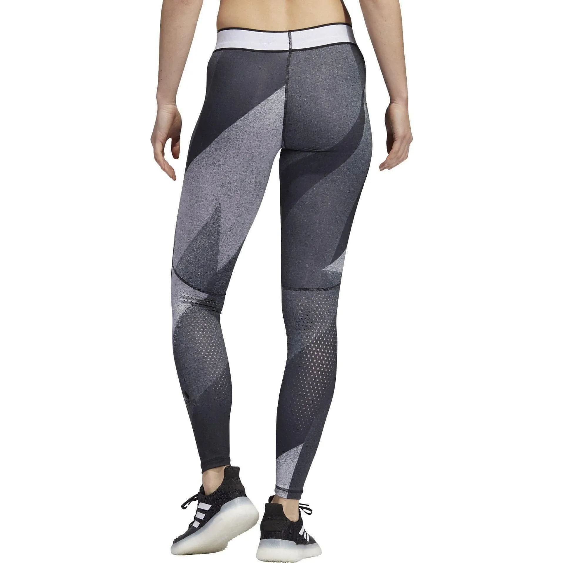 Clothing Adidas  Women adidas AlphaSkin Graphic Womens Long Training Tights - Grey