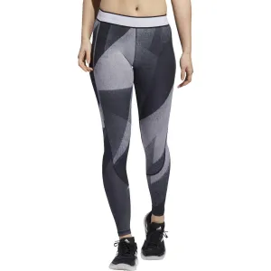 Clothing Adidas  Women adidas AlphaSkin Graphic Womens Long Training Tights - Grey