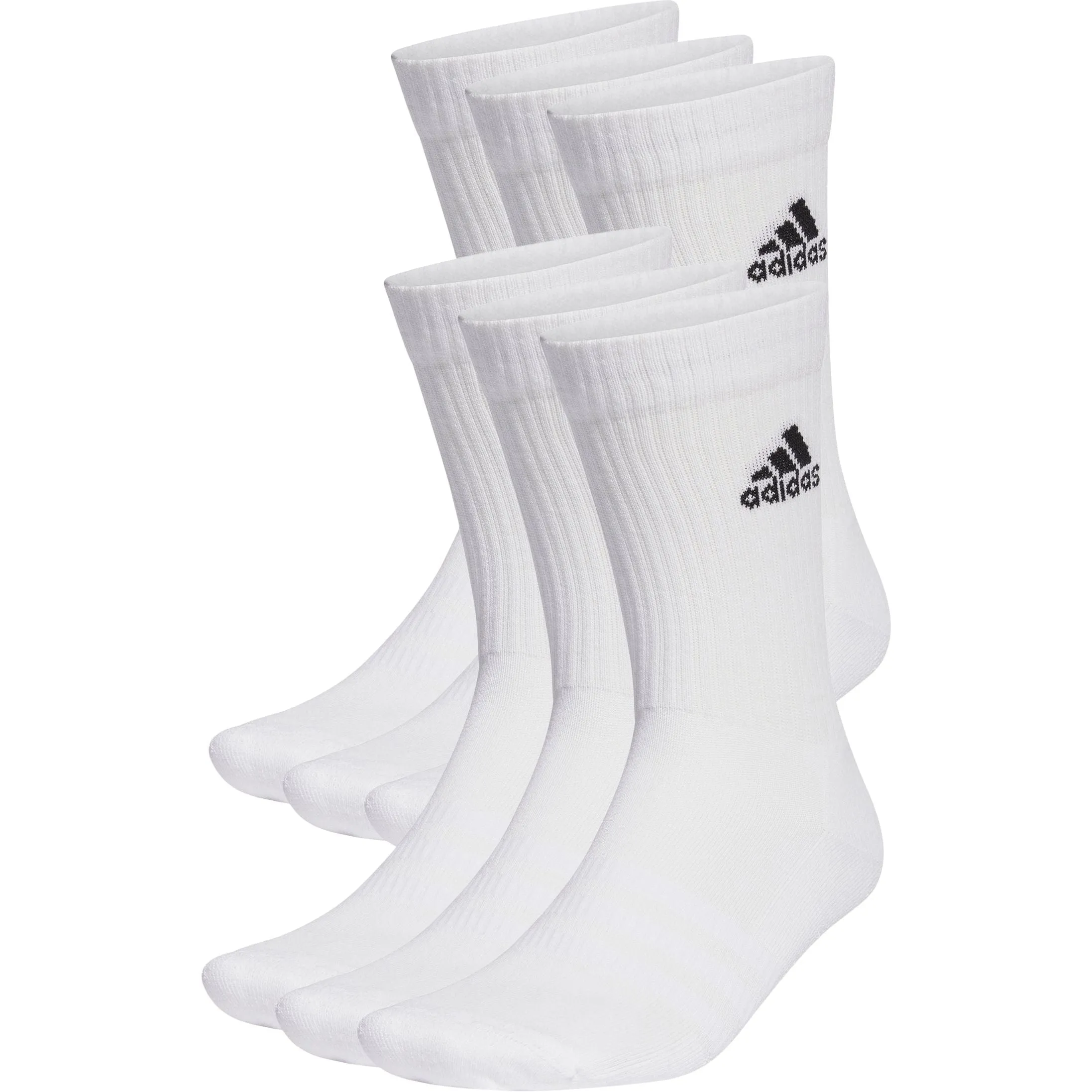 Clothing Adidas  Women adidas Cushioned (6 Pack) Crew Training Socks - White