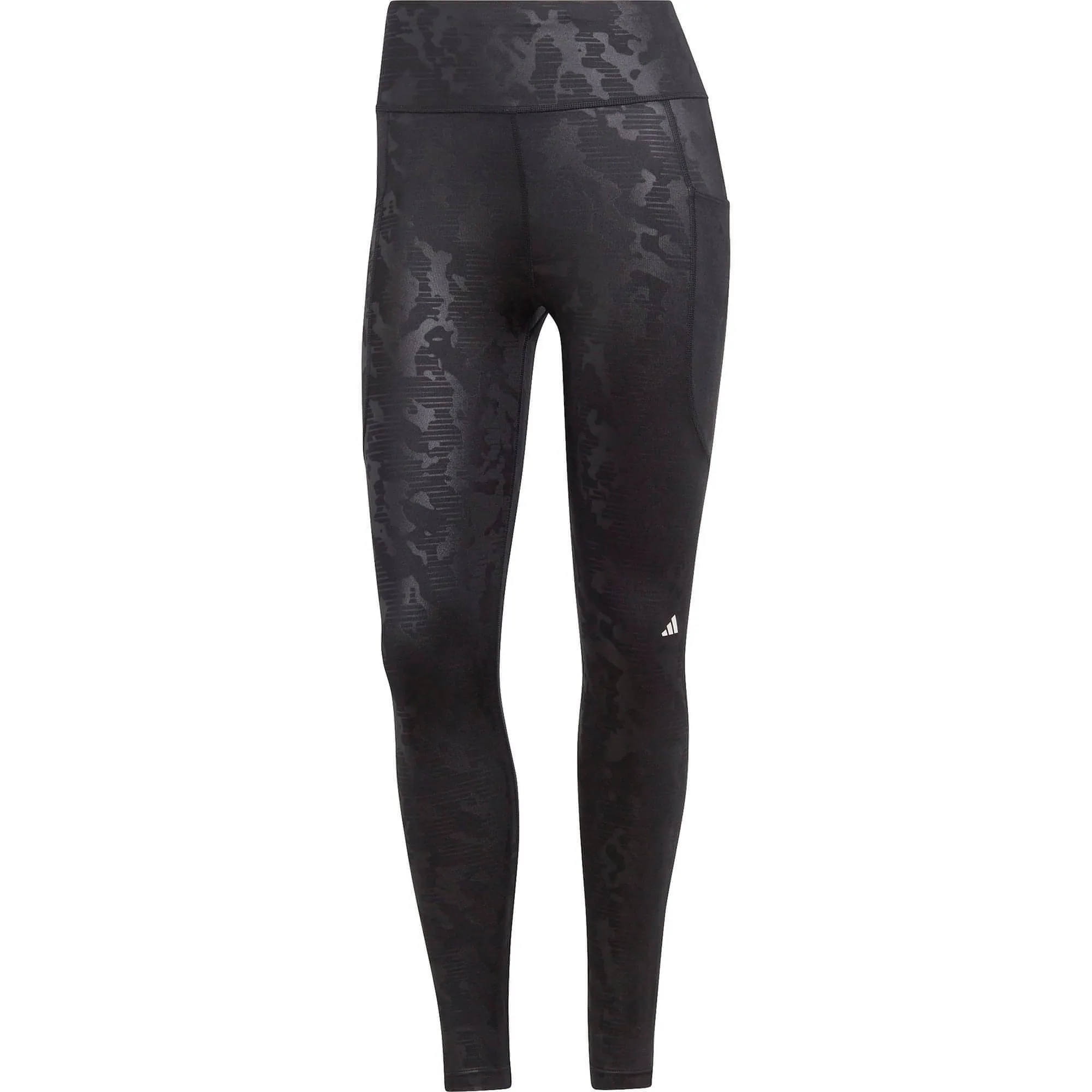 Clothing Adidas  Women adidas DailyRun Embossed High Rise Womens 7/8 Running Tights - Black