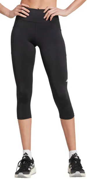 Clothing Adidas  Women adidas DailyRun Womens 3/4 Capri Running Tights - Black