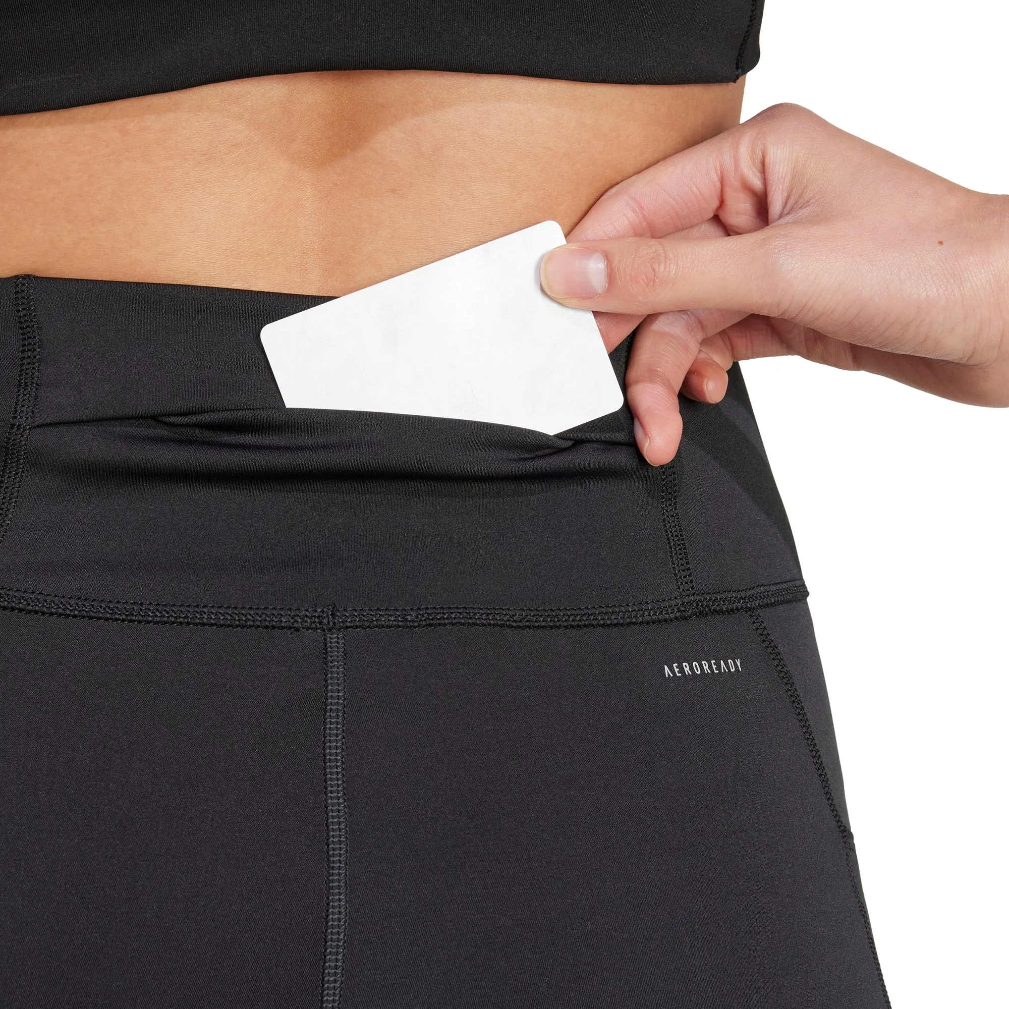 Clothing Adidas  Women adidas DailyRun Womens 3/4 Capri Running Tights - Black