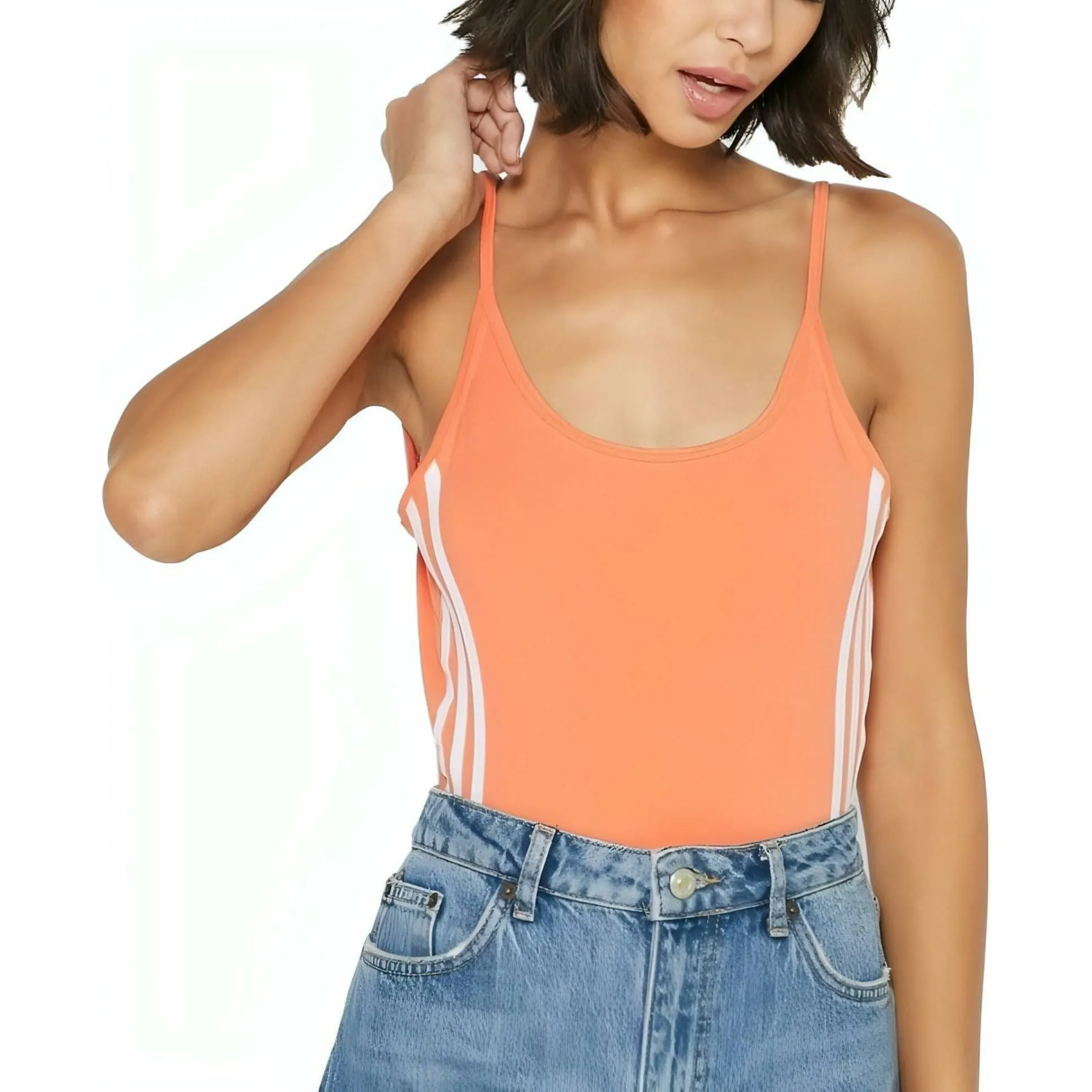 Clothing Adidas  Women adidas Originals Womens Cotton Bodysuit - Orange