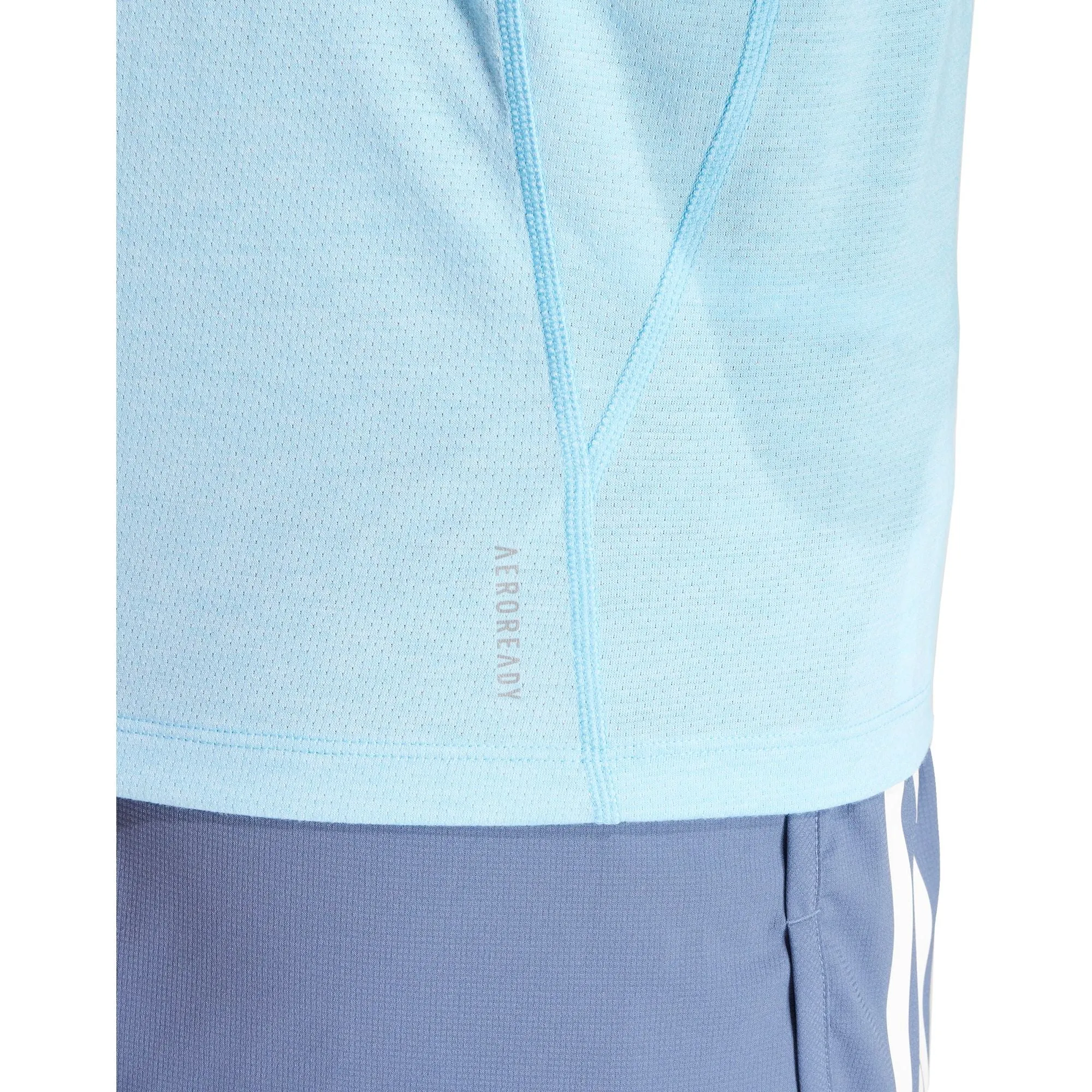 Clothing Adidas  Women adidas Own The Run 3 Stripes Short Sleeve Womens Running Top - Blue