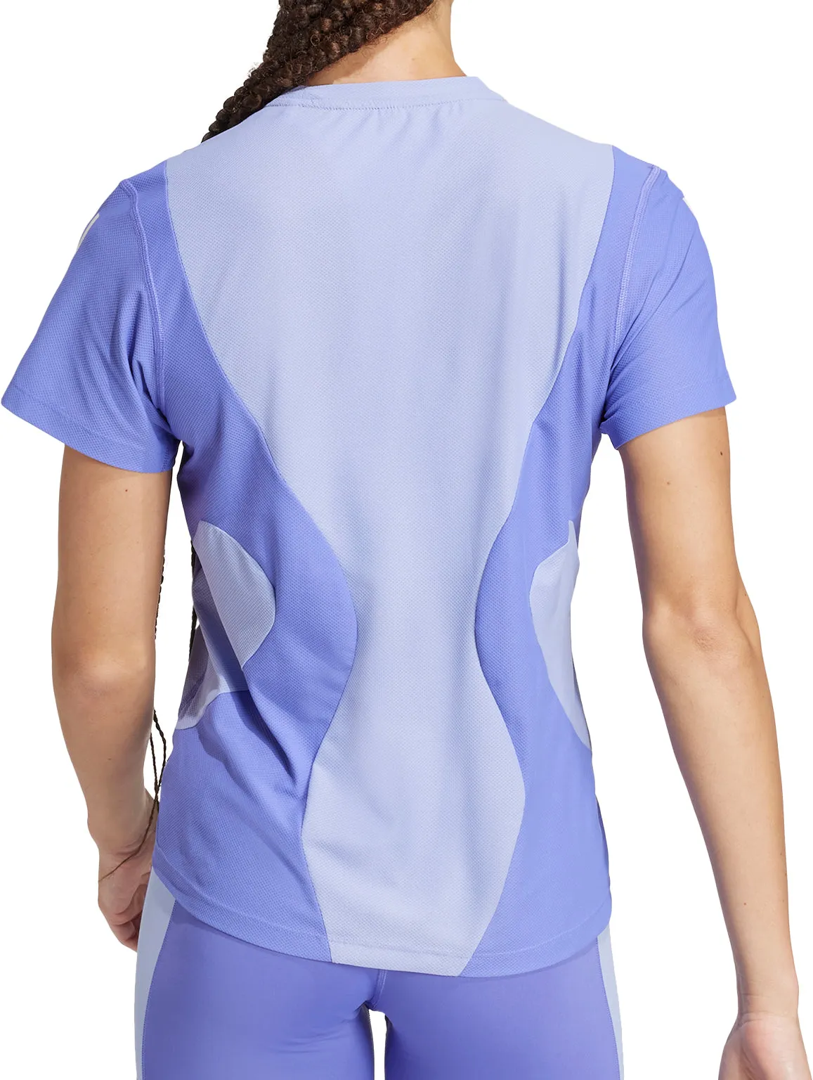 Clothing Adidas  Women adidas Own The Run Short Sleeve Womens Running Top - Blue