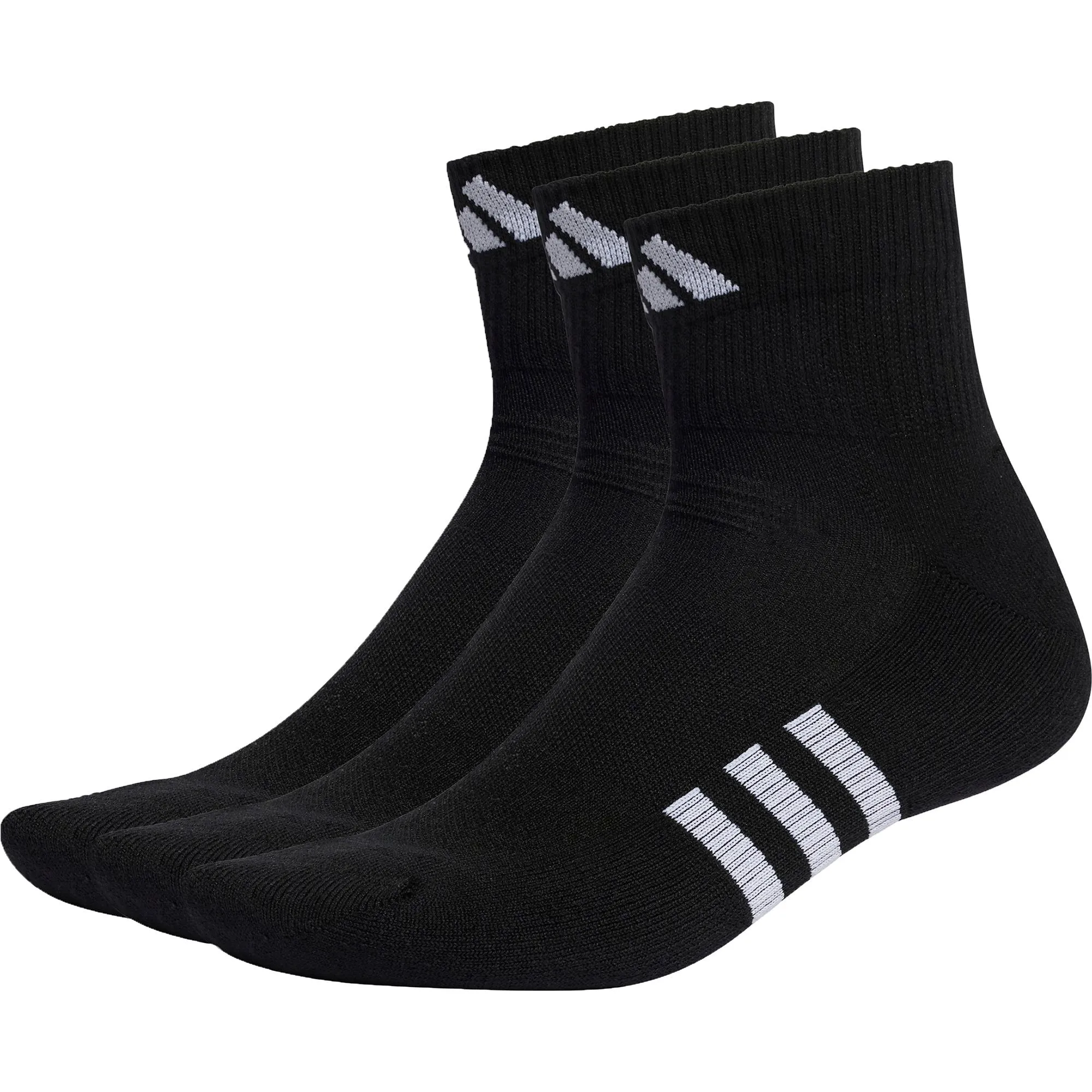 Clothing Adidas  Women adidas Performance Cushioned (3 Pack) Mid Cut Socks - Black