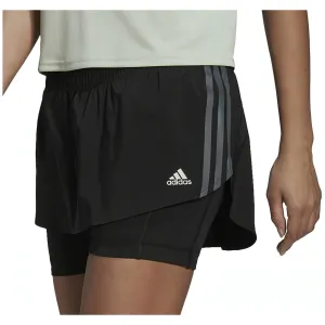 Clothing Adidas  Women adidas Run Icons 3 Stripes Womens Running Skort - Black