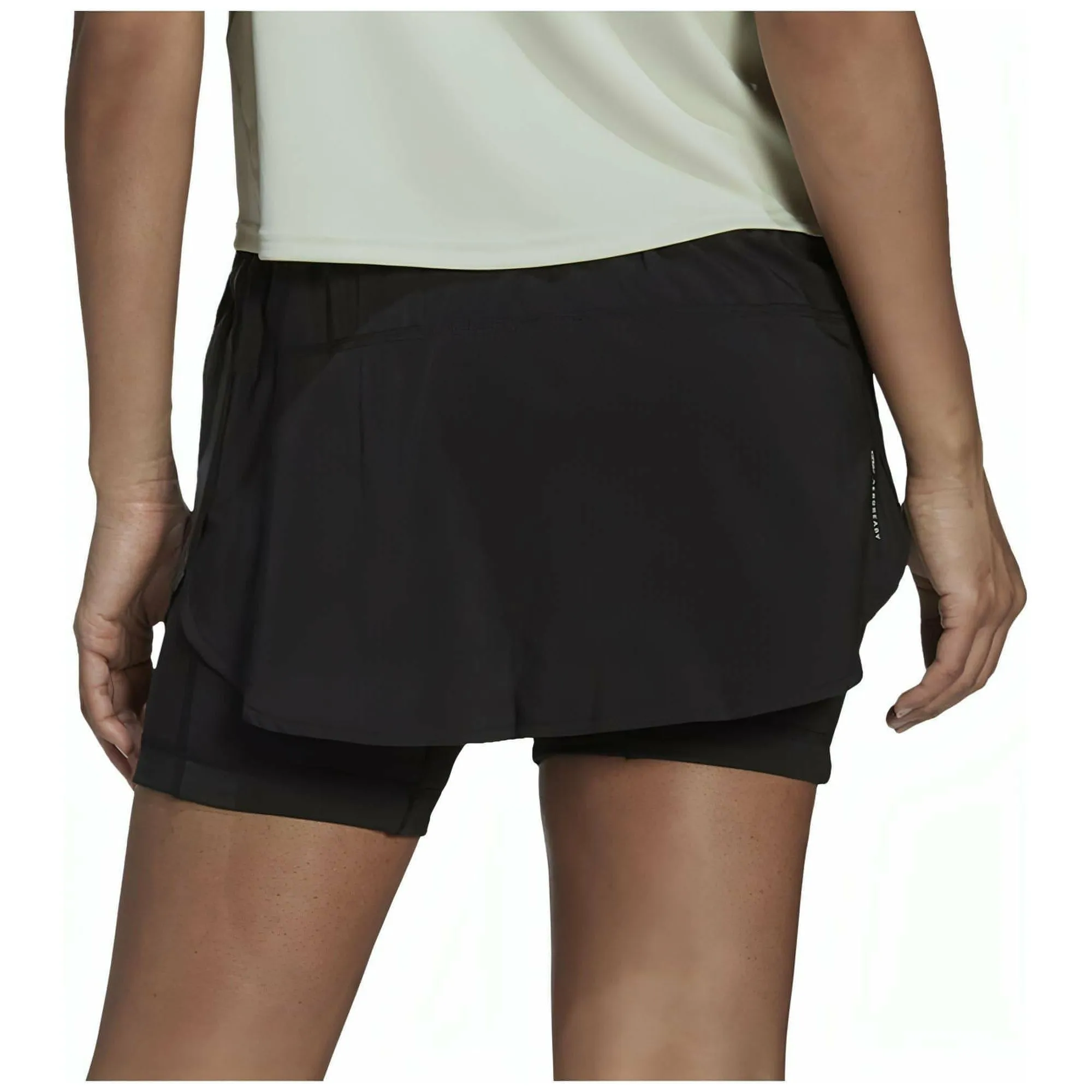 Clothing Adidas  Women adidas Run Icons 3 Stripes Womens Running Skort - Black