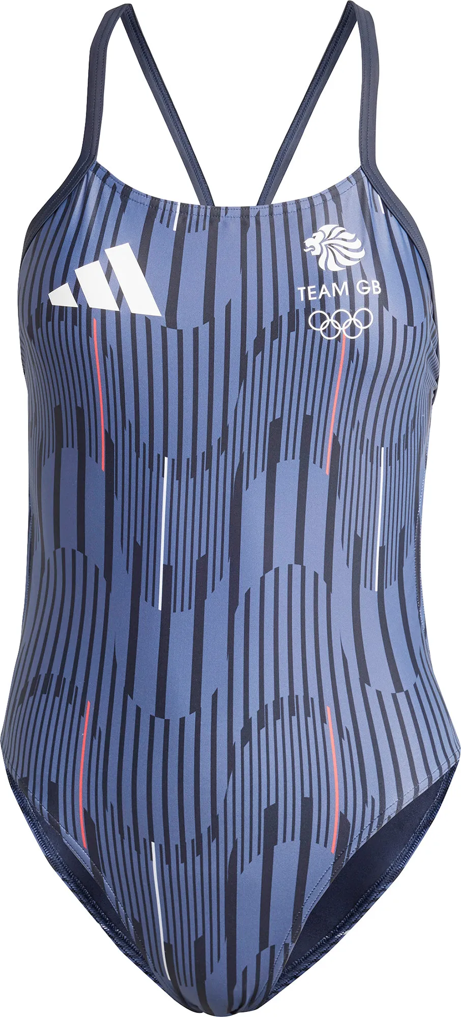 Clothing Adidas  Women adidas Team GB Racerback Womens Swimsuit - Blue