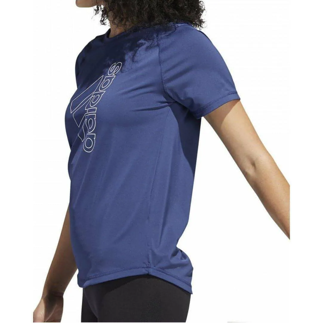 Clothing Adidas  Women adidas Tech Badge of Sport Short Sleeve Womens Training Top - Blue