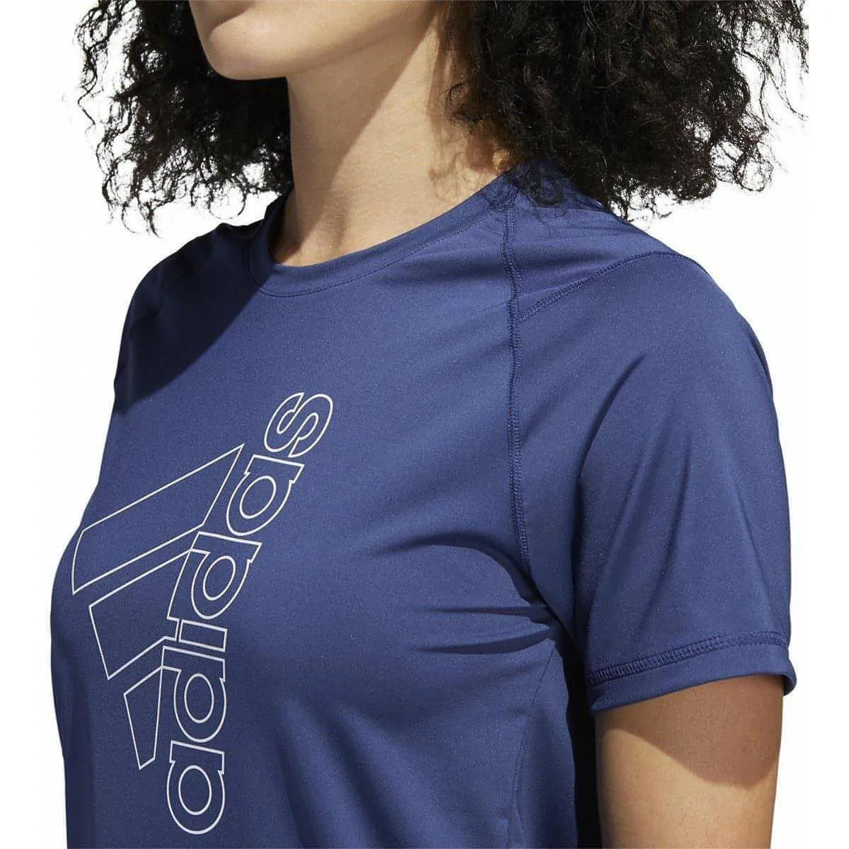 Clothing Adidas  Women adidas Tech Badge of Sport Short Sleeve Womens Training Top - Blue