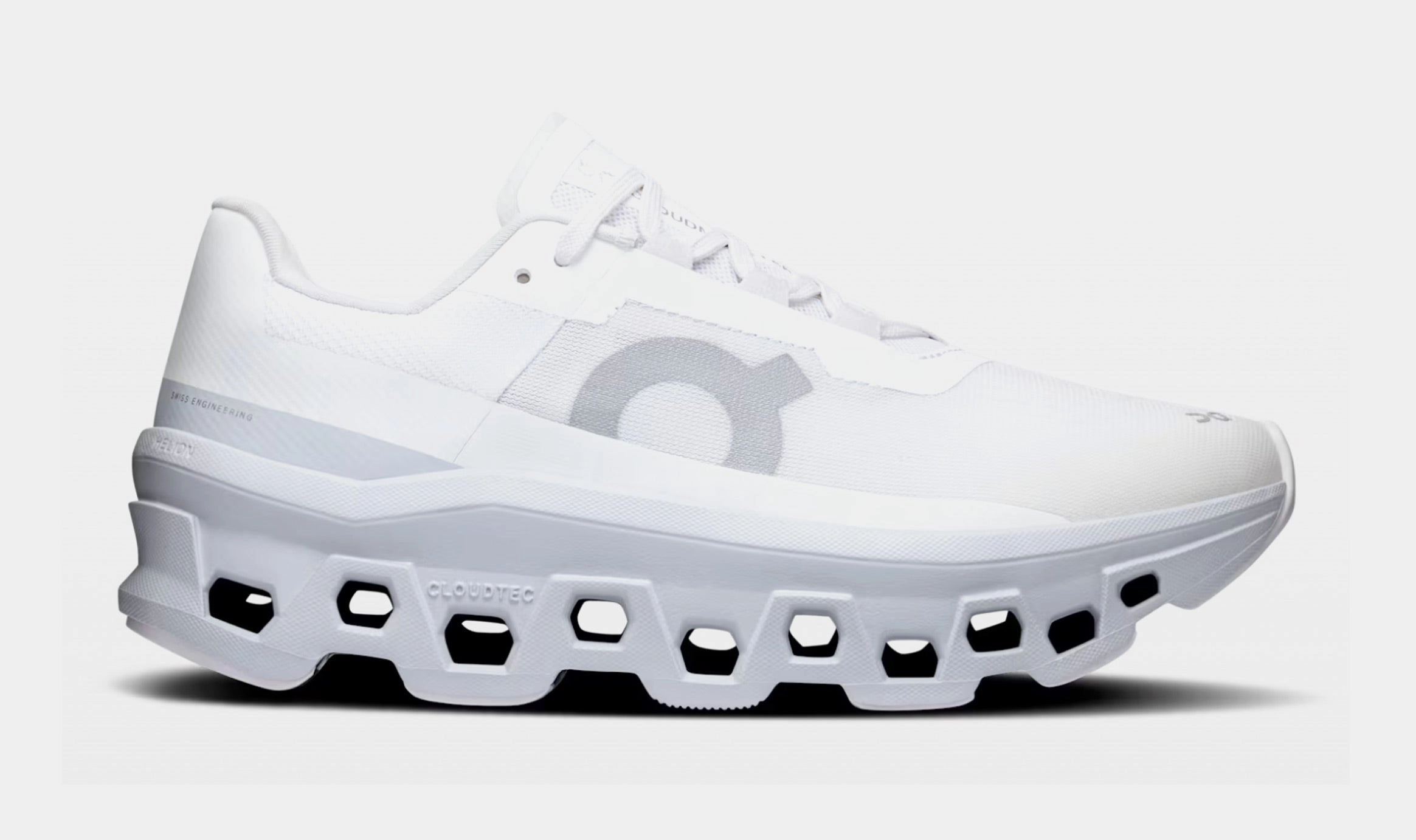 Cloudmonster Womens Running Shoes (White/Blue) on running shoes latest models performance