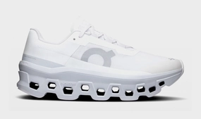Cloudmonster Womens Running Shoes (White/Blue) on running shoes latest models performance