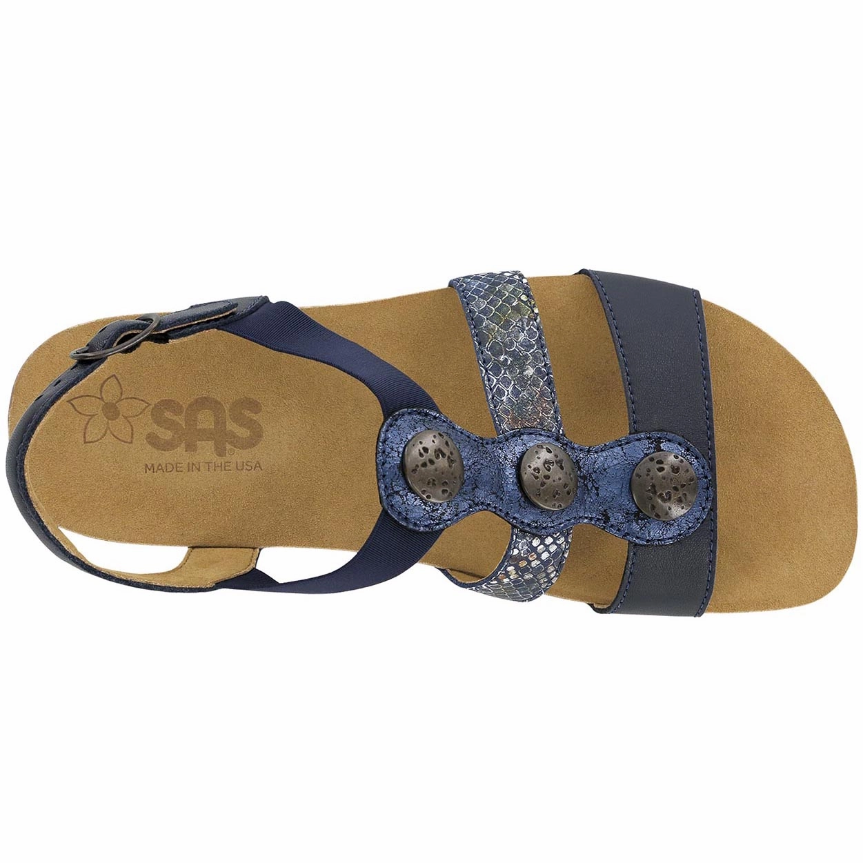 Clover - Navy/Multisnake SAS orthopedic comfort shoes