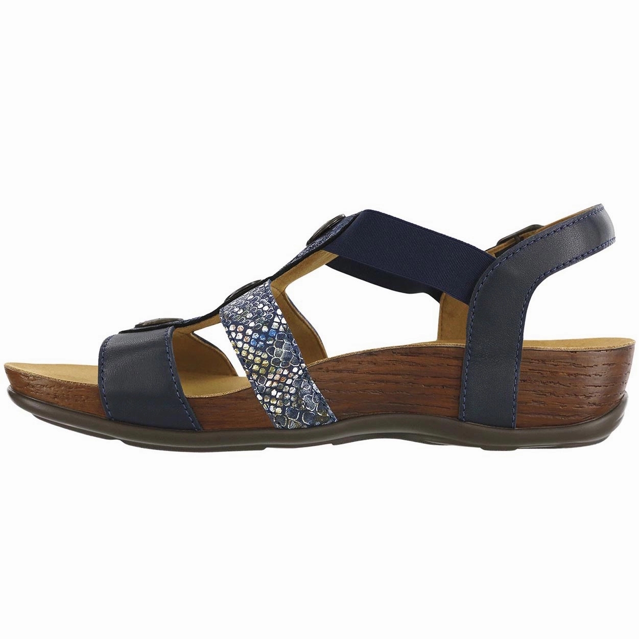 Clover - Navy/Multisnake SAS orthopedic comfort shoes