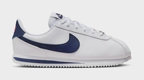 Cortez Basic SL Grade School Lifestyle Shoes (White/Neutral Indigo) nike cortez retro running shoes classic style