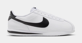Cortez Leather Mens Running Shoes (White/Black) nike cortez retro running shoes classic style