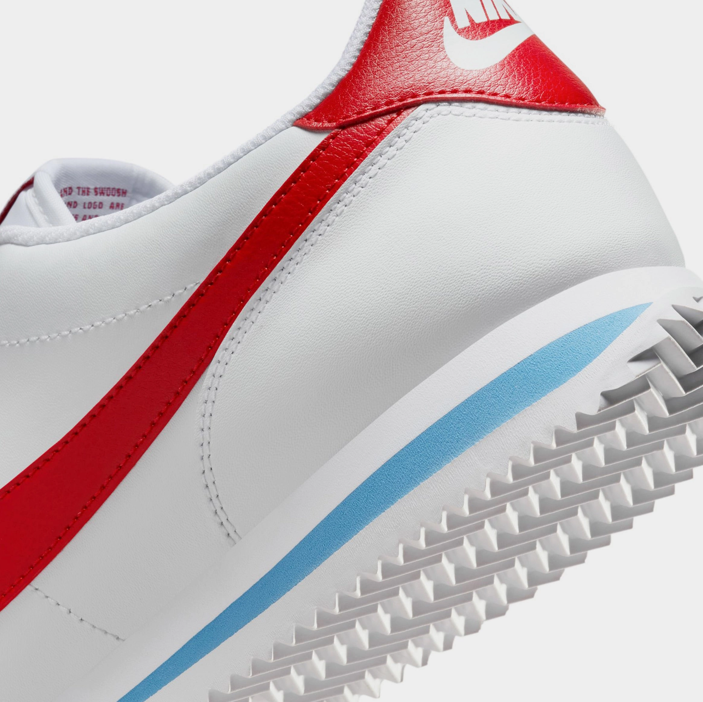 Cortez Leather Mens Running Shoes (White/Varsity Blue/Varsity Red) Classic Cortez