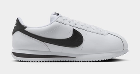 Cortez Leather Womens Lifestyle Shoes (White/Black) nike cortez retro running shoes classic style