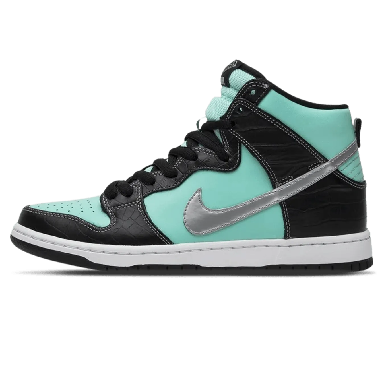 Diamond Supply Co. x Nike Dunk High Premium SB 'Tiffany' Nike SB skate shoes with padded support and grip