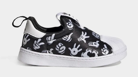 Disney Superstar 360 Infant Toddler Lifestyle Shoes (Black) Adidas Superstar shell-toe sneakers with timeless appeal