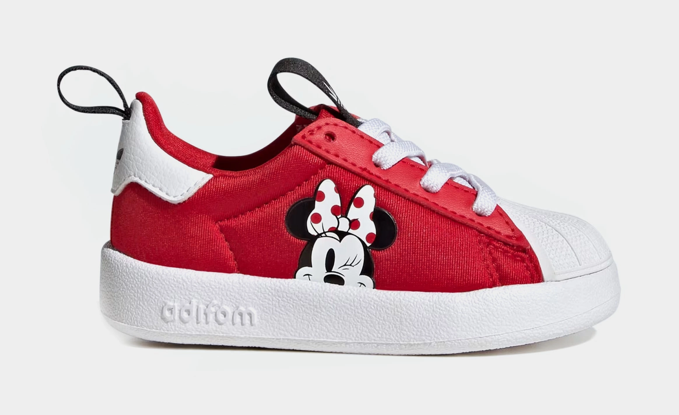 Disney x Adifom Superstar 360 Infant Toddler Lifestyle Shoes (Red/White) Adidas Superstar shell-toe sneakers with timeless appeal