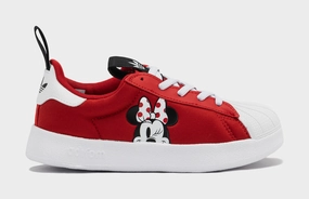 Disney x Adifom Superstar 360 Preschool Lifestyle Shoes (Red/White) Adidas Superstar shell-toe sneakers with timeless appeal