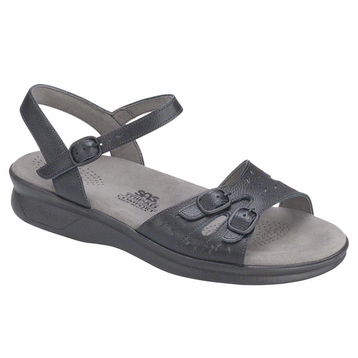 Duo - Black SAS comfort walking shoes with supportive build