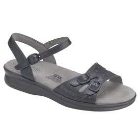 Duo - Black SAS comfort walking shoes with supportive build