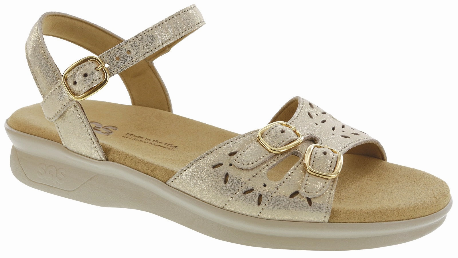 Duo - Soft Gold SAS comfort walking shoes with supportive build