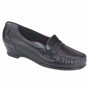 Easier - Black SAS comfort walking shoes with supportive build