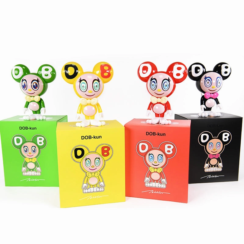 ETTV 2022 Takeshi Murakami DOB-Kun Set of 4 Figures: Rare Limited Edition with Top 5 Matching Certificate Serial Numbers