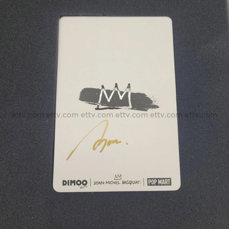 ETTV POPMART Dimoo X Jean Michel Basquiat rare SIGNED two signatures by Ayan Deng (002)#b
