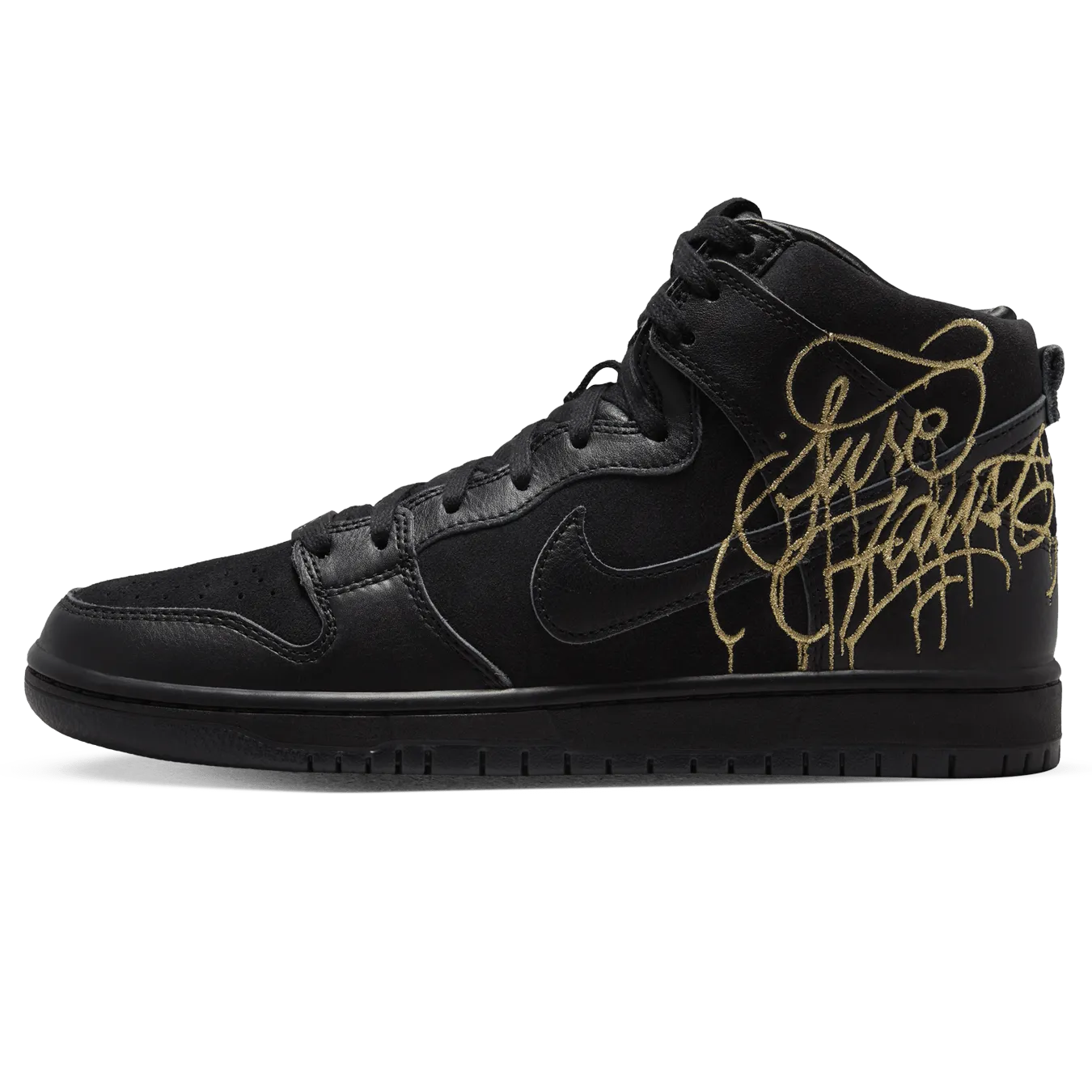 FAUST x Nike Dunk High SB 'The Devil is in The Details' Nike SB skate shoes with padded support and grip