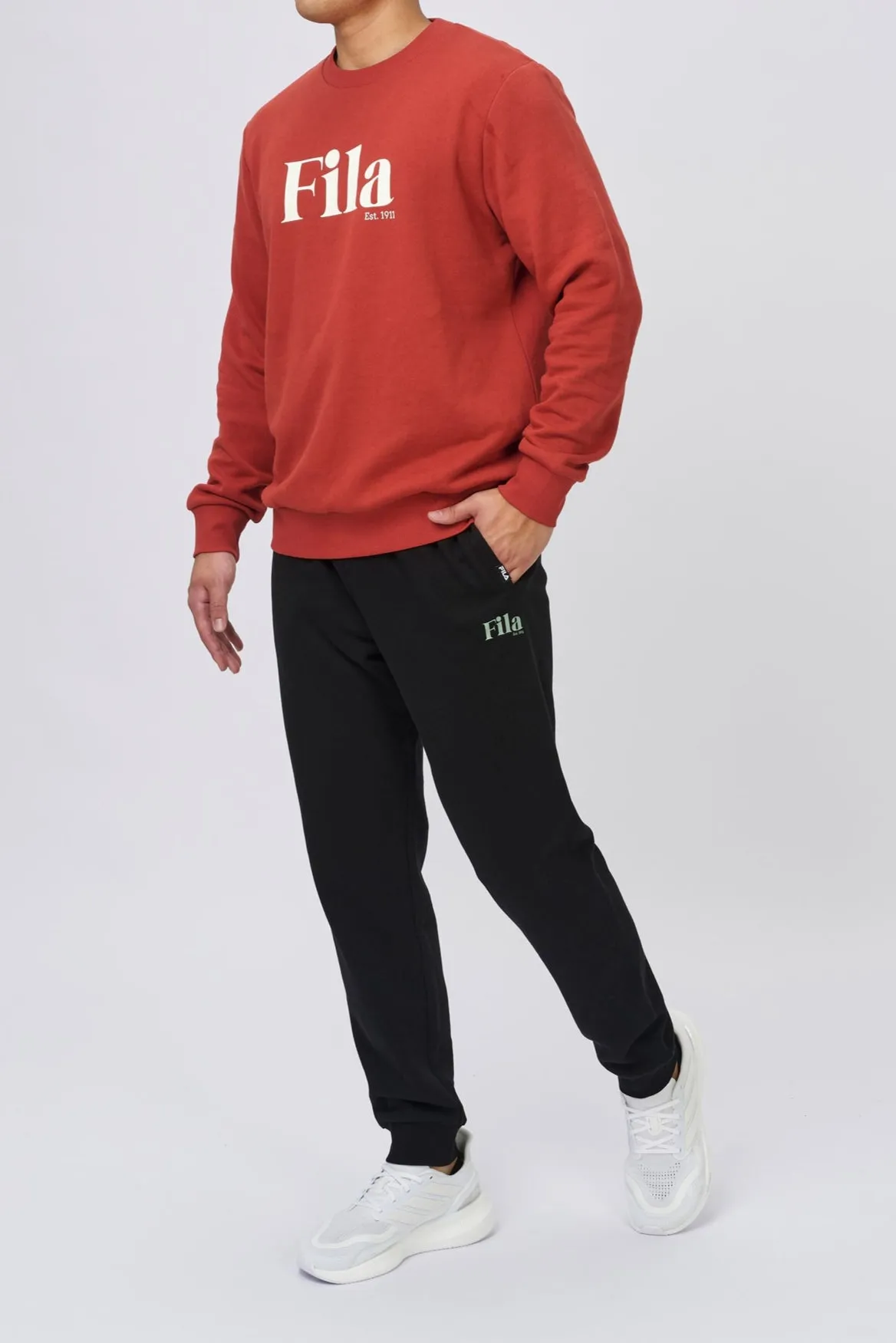 FILA MEN'S JAMIE RED CREW SWEATSHIRT