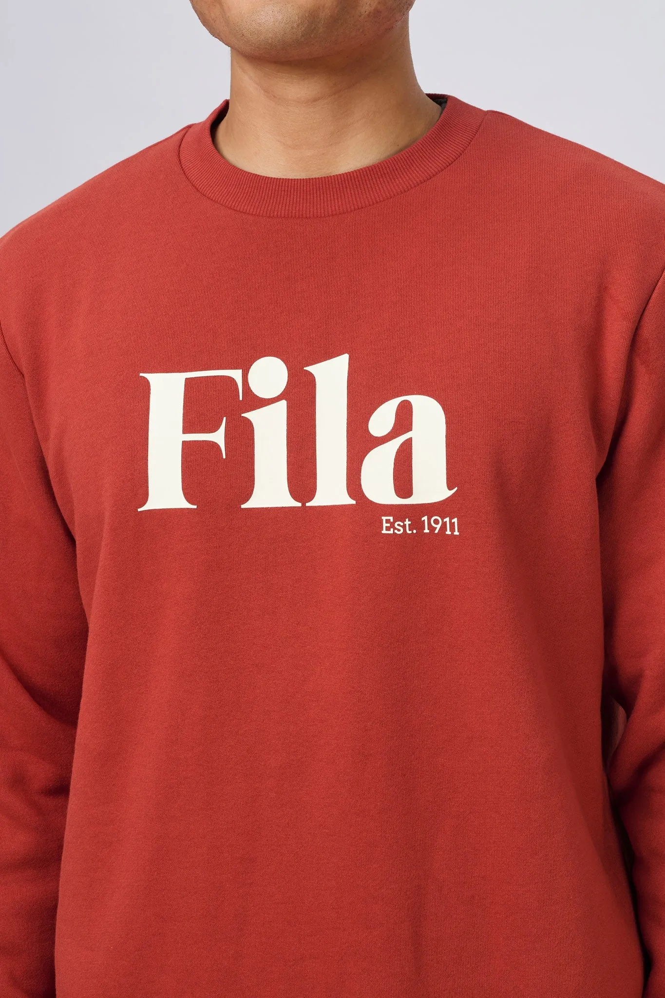FILA MEN'S JAMIE RED CREW SWEATSHIRT