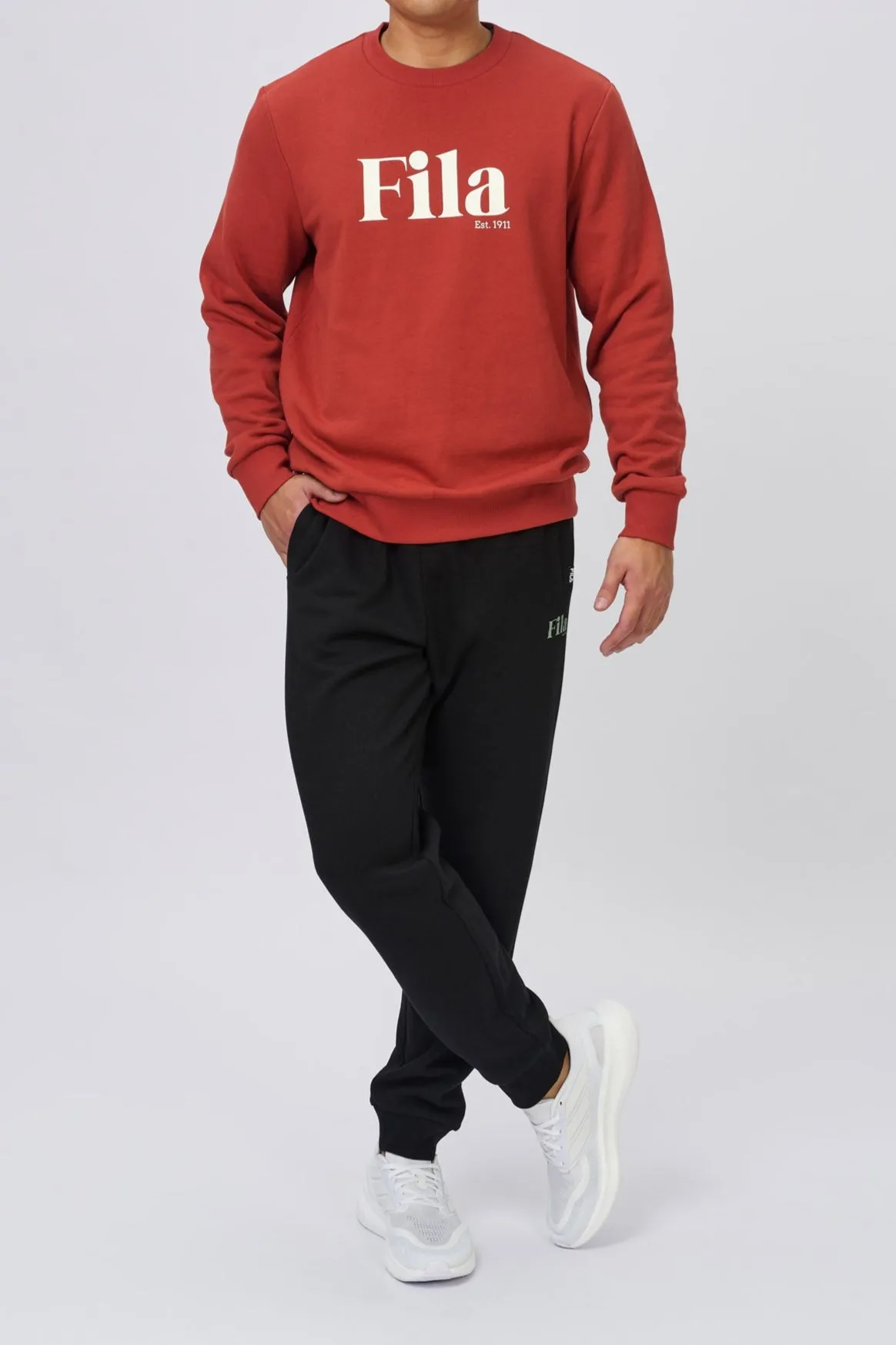 FILA MEN'S JAMIE RED CREW SWEATSHIRT