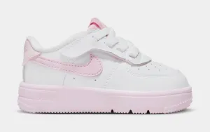 Force 1 Low EasyOn Infant Toddler Lifestyle Shoes (White/Pink) nike air force 1 timeless streetwear shoes