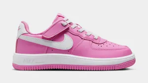 Force 1 Low EasyOn Preschool Lifestyle Shoes (Pink/White) nike air force 1 timeless streetwear shoes