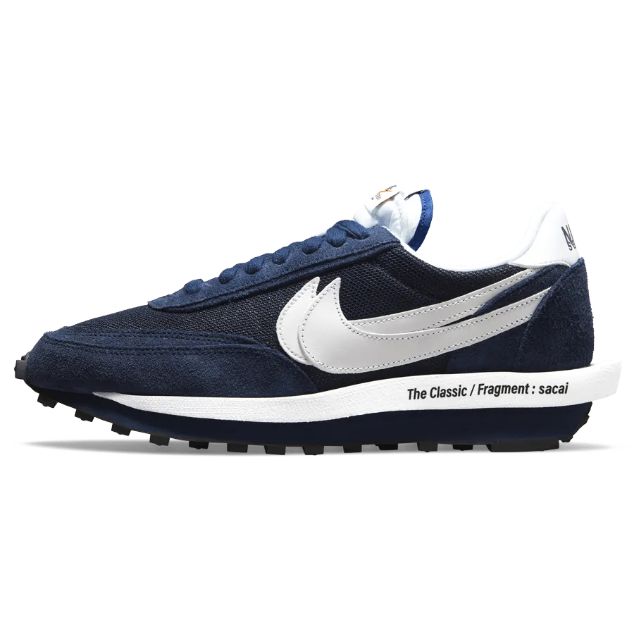 Fragment Design x sacai x Nike LDV Waffle 'Blackened Blue' nike sacai collaboration stylish sneakers