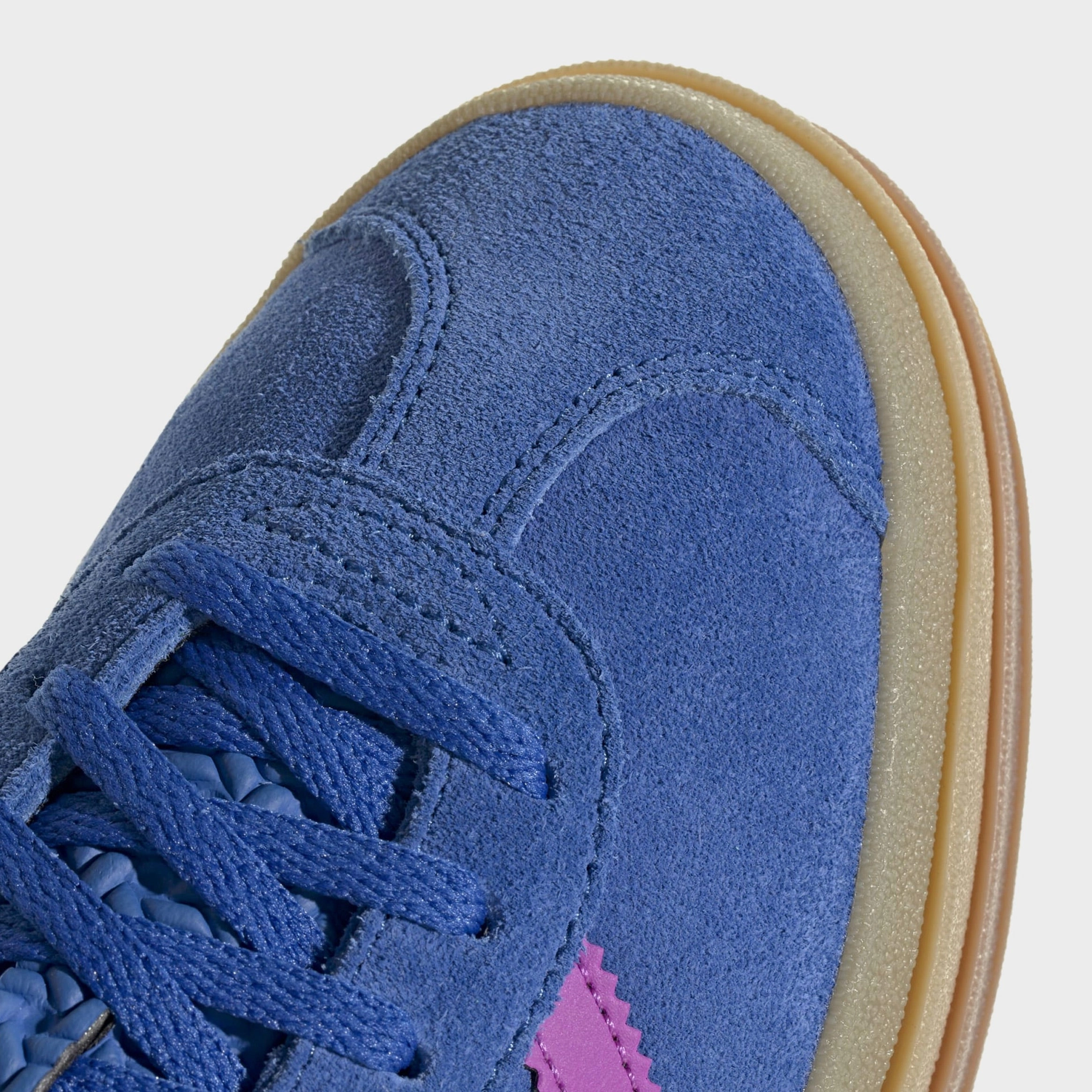 Gazelle Bold Womens Lifestyle Shoes (Bold Blue/Lucid Pink) Old-school fashion sneakers