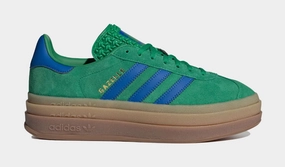 Gazelle Bold Womens Lifestyle Shoes (Green/Blue) Adidas Gazelle vintage-inspired casual sneakers