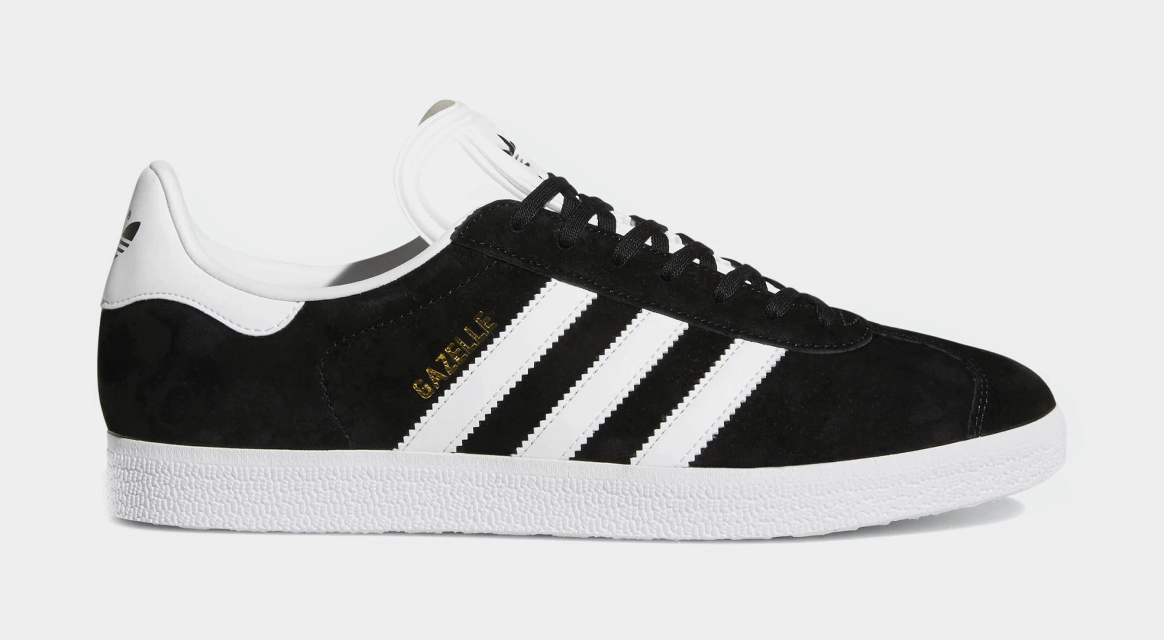 Gazelle Grade School Lifestyle Shoes (Black) Adidas Gazelle vintage-inspired casual sneakers