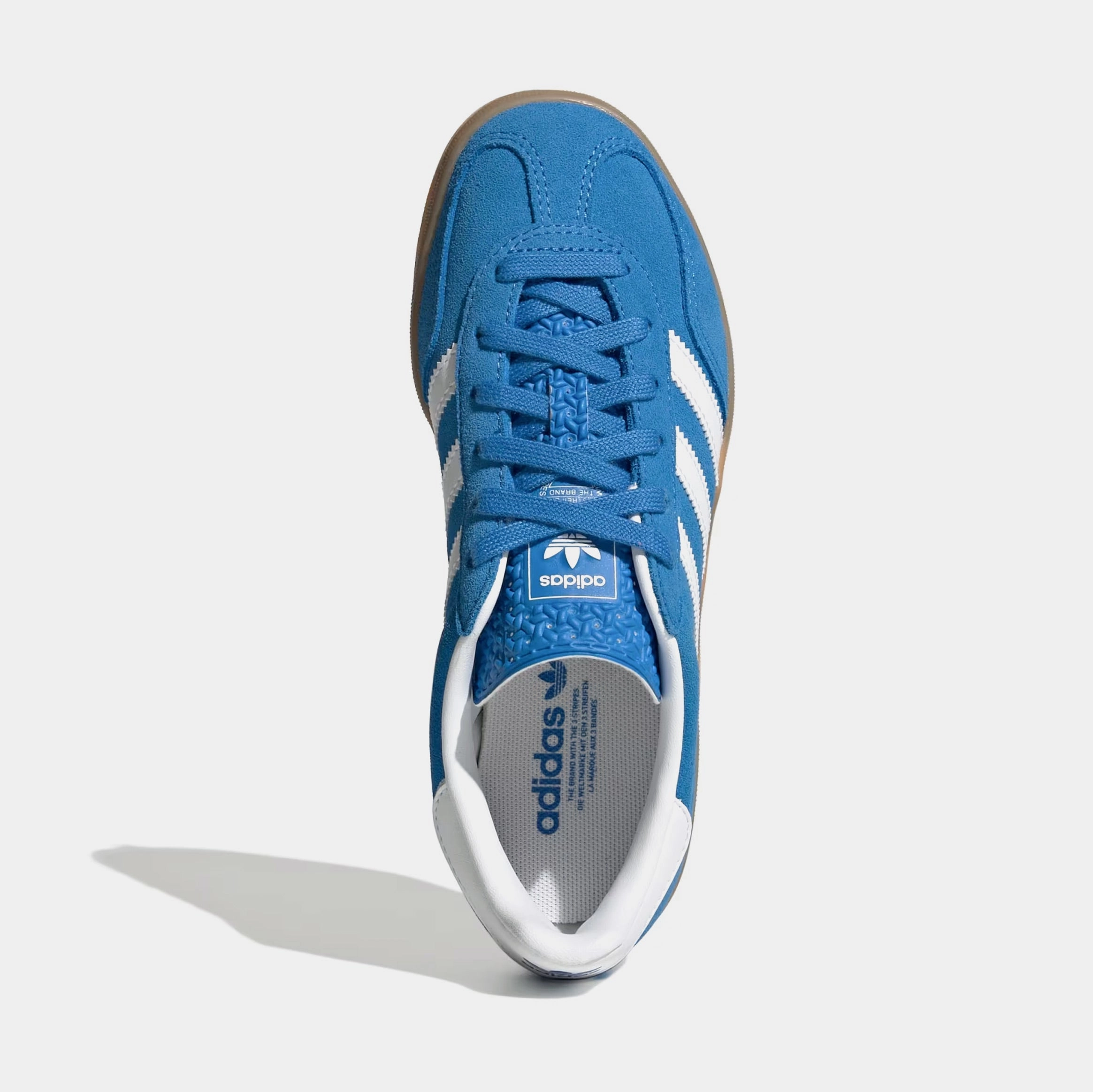 Gazelle Indoor Grade School Lifestyle Shoes (Blue Bird/Cloud White/Gum) Old-school fashion sneakers